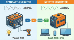 İnverter Jeneratör vs Standart Jeneratör